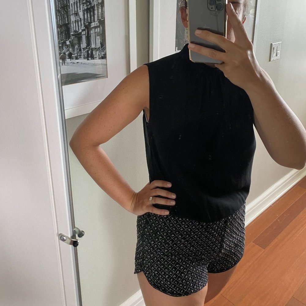 Zara Black Beaded Short Romper